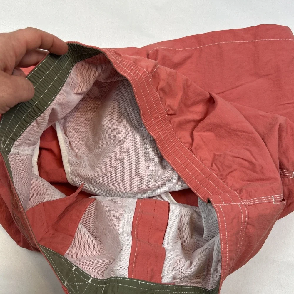 VTG Polo Ralph Lauren Board Shorts Mens Sz XXL Red Swim Trunks Mesh Pony Cargo